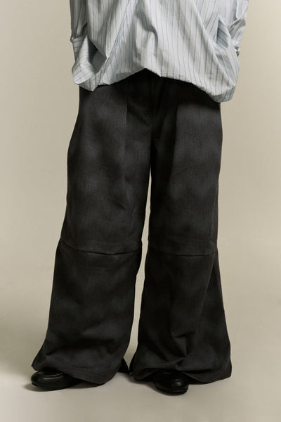 TOWSON PLEATED TROUSERS SPACE WAVE BLUE