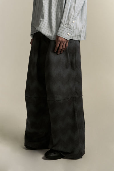 TOWSON PLEATED TROUSERS SPACE WAVE BLUE