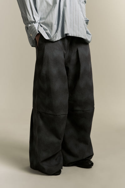 TOWSON PLEATED TROUSERS SPACE WAVE BLUE