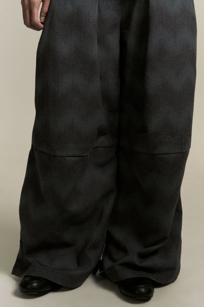 TOWSON PLEATED TROUSERS SPACE WAVE BLUE