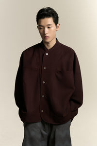 COMO FLEECE SHIRT BURGUNDY