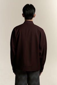 COMO FLEECE SHIRT BURGUNDY