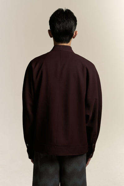 COMO FLEECE SHIRT BURGUNDY