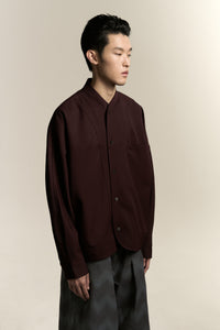 COMO FLEECE SHIRT BURGUNDY
