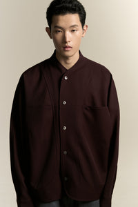 COMO FLEECE SHIRT BURGUNDY