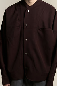COMO FLEECE SHIRT BURGUNDY
