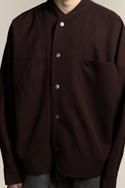 COMO FLEECE SHIRT BURGUNDY