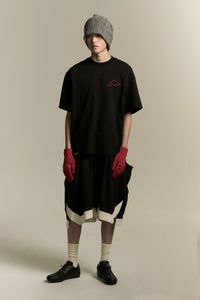 SAVA OVERSIZED WARNING TEE EUPHORIC BLACK