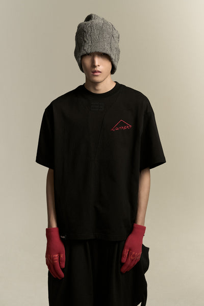 SAVA OVERSIZED WARNING TEE EUPHORIC BLACK