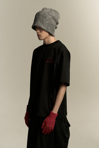 SAVA OVERSIZED WARNING TEE EUPHORIC BLACK