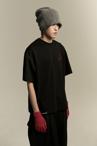 SAVA OVERSIZED WARNING TEE EUPHORIC BLACK
