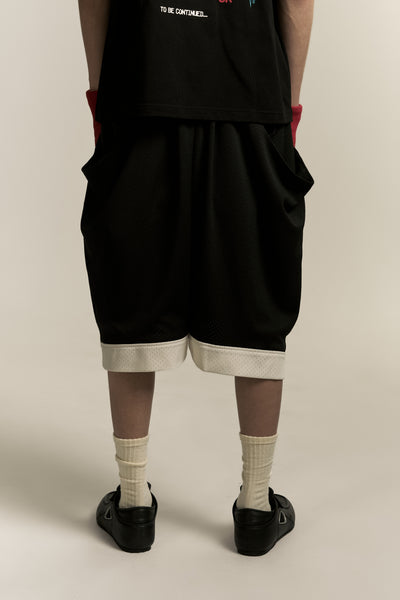 CHAND DRAPE BASKETBALL SHORTS EUPHORIC BLACK