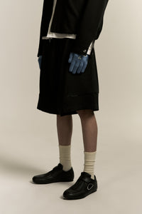 KIRK PLEATED SHORTS EUPHORIC BLACK