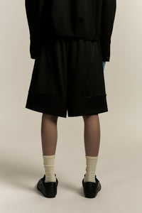 KIRK PLEATED SHORTS EUPHORIC BLACK