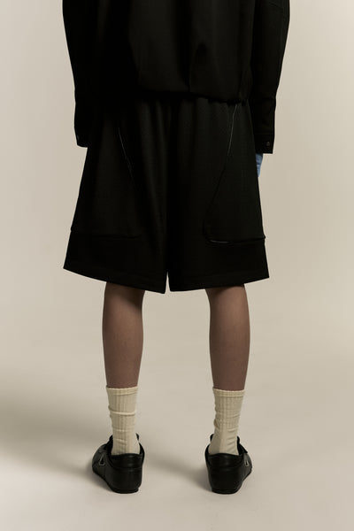 KIRK PLEATED SHORTS EUPHORIC BLACK