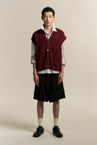 MARINA SLEEVELESS VEST BURGUNDY (NAMESAKE EXCLUSIVE)