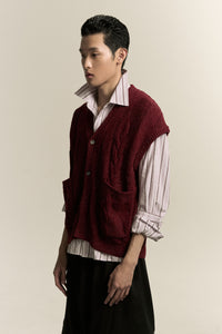 MARINA SLEEVELESS VEST BURGUNDY (NAMESAKE EXCLUSIVE)