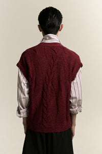 MARINA SLEEVELESS VEST BURGUNDY (NAMESAKE EXCLUSIVE)