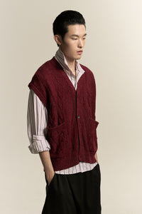 MARINA SLEEVELESS VEST BURGUNDY (NAMESAKE EXCLUSIVE)