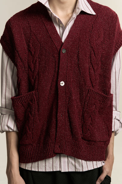 MARINA SLEEVELESS VEST BURGUNDY (NAMESAKE EXCLUSIVE)