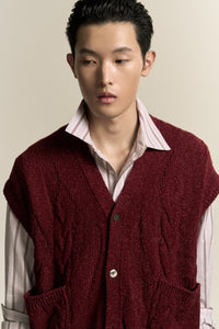 MARINA SLEEVELESS VEST BURGUNDY (NAMESAKE EXCLUSIVE)