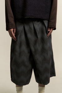 REID PLEATED SHORTS SPACE WAVE BLUE