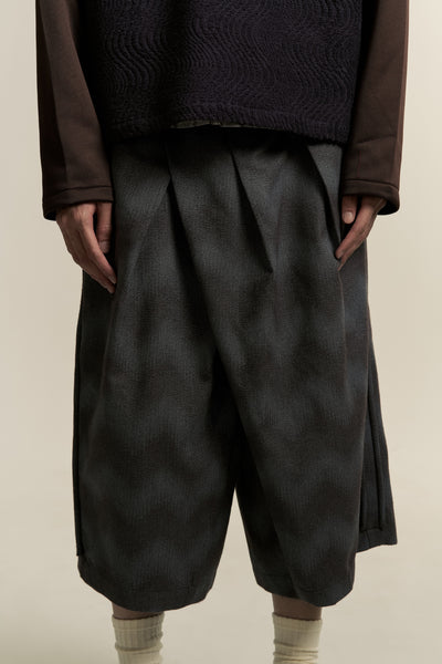 REID PLEATED SHORTS SPACE WAVE BLUE