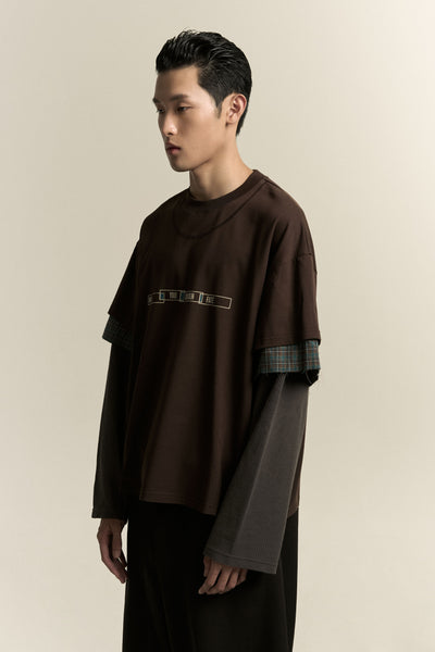 CHUCK 3-LAYERED TEE STAGNANT BROWN