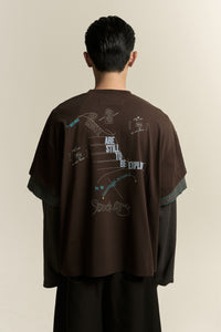 CHUCK 3-LAYERED TEE STAGNANT BROWN