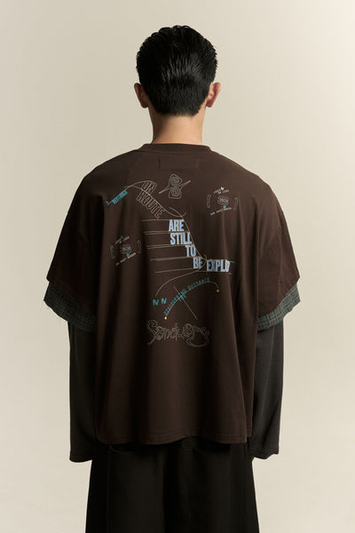 CHUCK 3-LAYERED TEE STAGNANT BROWN