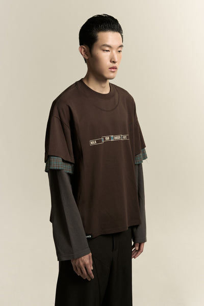 CHUCK 3-LAYERED TEE STAGNANT BROWN