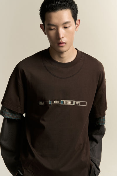 CHUCK 3-LAYERED TEE STAGNANT BROWN