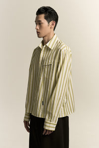 COMO LS SHIRT LEMON STRIPE