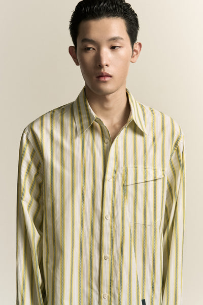 COMO LS SHIRT LEMON STRIPE