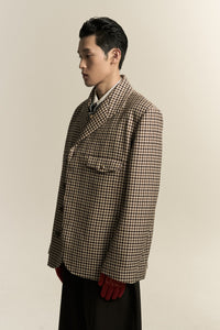 SANFORD PEACOAT MINGLE PLAID