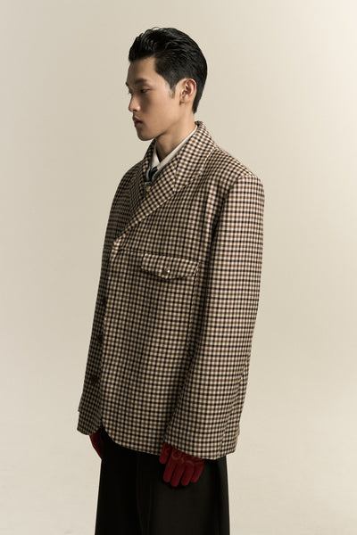 SANFORD PEACOAT MINGLE PLAID