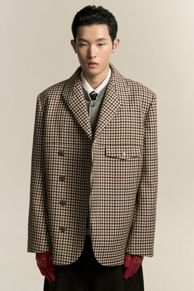 SANFORD PEACOAT MINGLE PLAID