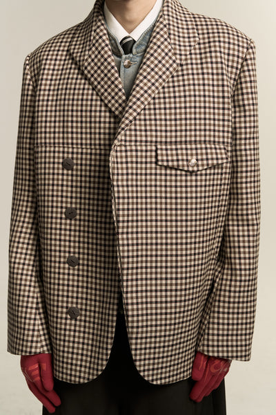 SANFORD PEACOAT MINGLE PLAID