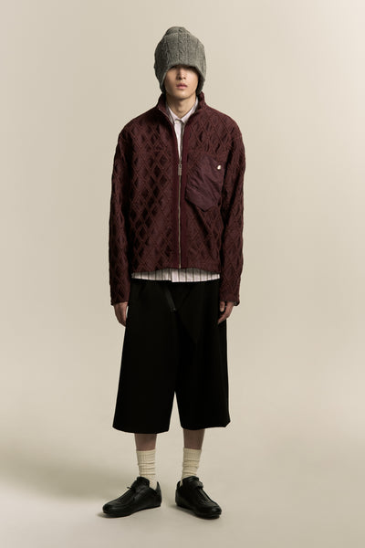 GARNETT TRACK SHIRT CABERNET RED