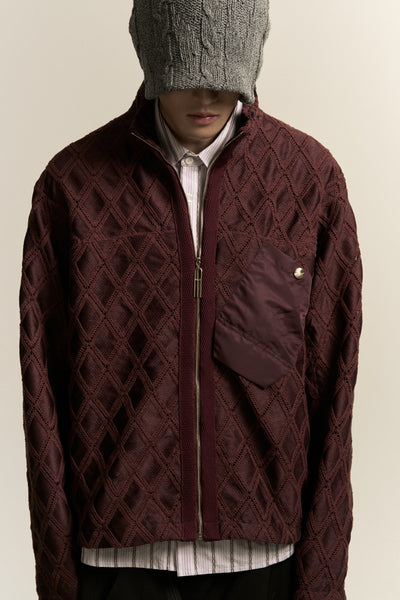 GARNETT TRACK SHIRT CABERNET RED