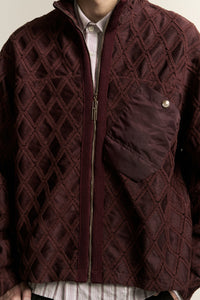 GARNETT TRACK SHIRT CABERNET RED