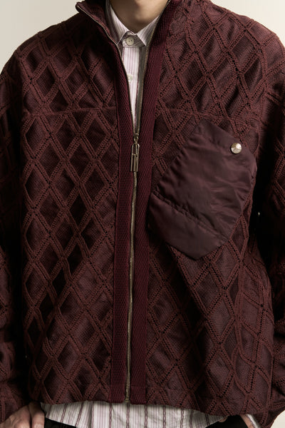 GARNETT TRACK SHIRT CABERNET RED