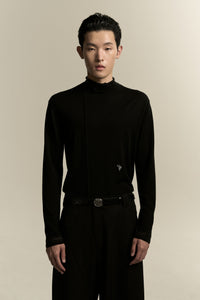 N3 GLOBE LOGO BELT PYTHON NOIR