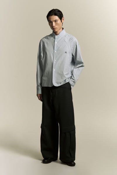 SARIO BOMBER LS SHIRT LAKE STRIPE (NAMESAKE EXCLUSIVE)