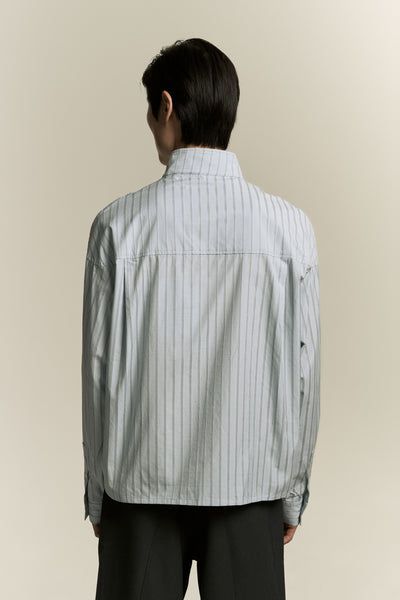 SARIO BOMBER LS SHIRT LAKE STRIPE (NAMESAKE EXCLUSIVE)