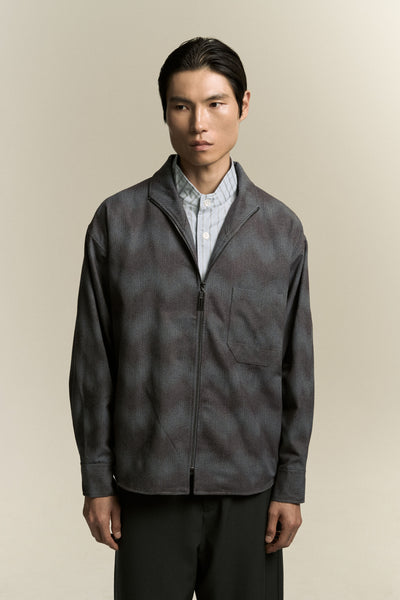 HORTON ZIP SHIRT SPACE WAVE BLUE