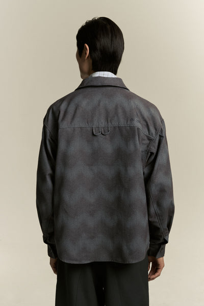 HORTON ZIP SHIRT SPACE WAVE BLUE