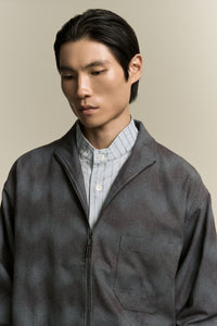 HORTON ZIP SHIRT SPACE WAVE BLUE