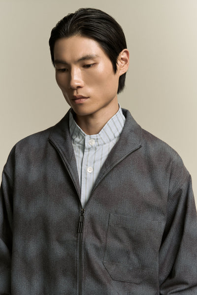 HORTON ZIP SHIRT SPACE WAVE BLUE