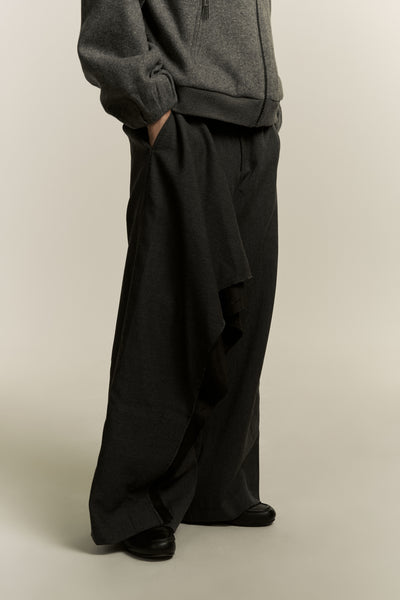 WOLVES DRAPE TROUSERS ASH GREY
